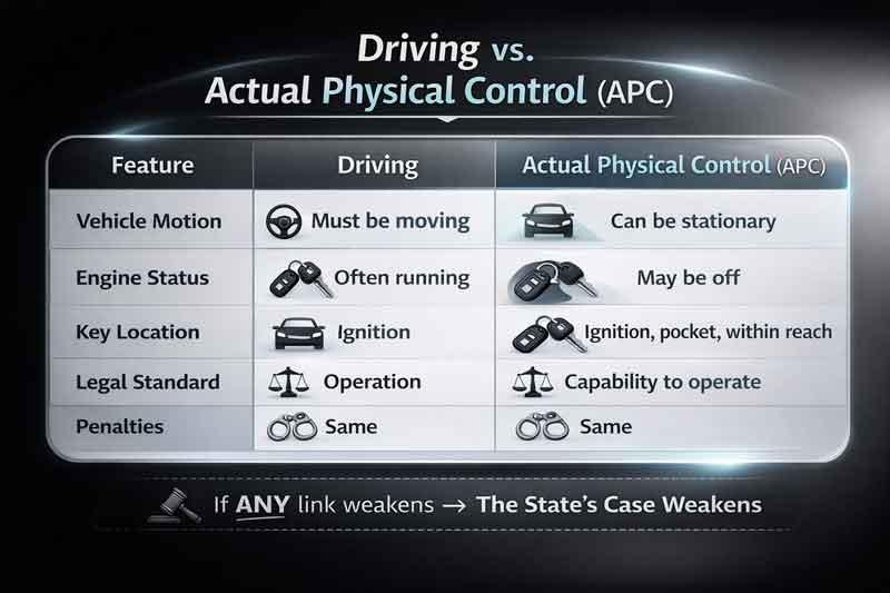 Driving vs. Actual Physical Control in Florida