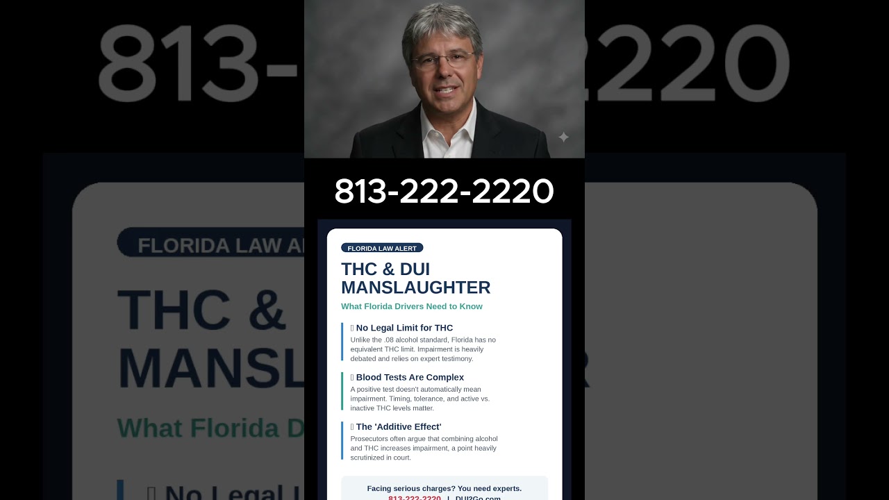 Challenging Florida THC DUI Charges: What You Need to Know? Board-Certified criminal trial specialist Casey Ebsary explains the lack of a legal limit for THC in Florida DUI cases, why marijuana blood tests are scientifically flawed, and how to challenge the evidence in court.You can watch our comprehensive breakdown regarding the flaws of marijuana chemical testing by reviewing our short video.